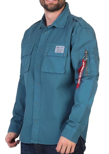 Alpha Industries Urban Military Shirt Overshirt für Herren Vintage Marine von ALPHA INDUSTRIES