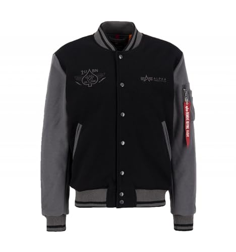 Alpha Industries Varsity Air Force Jacket Collegejacke für Herren Black von ALPHA INDUSTRIES