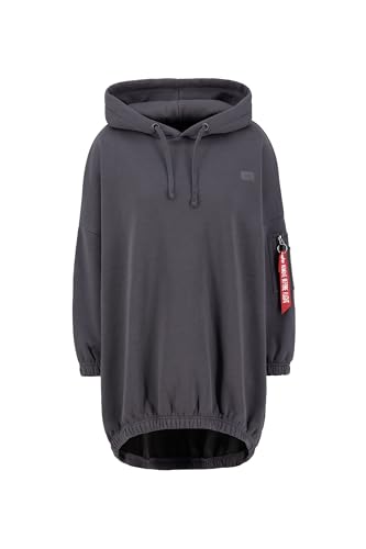 Alpha Industries X-Fit Label OS Dress wmn Lässiges Freizeitkleid für Damen Vintage Grey von Alpha Industries