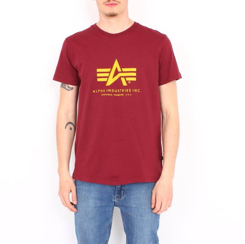 Basic T-Shirt Größe: XL Farbe: rot von ALPHA INDUSTRIES