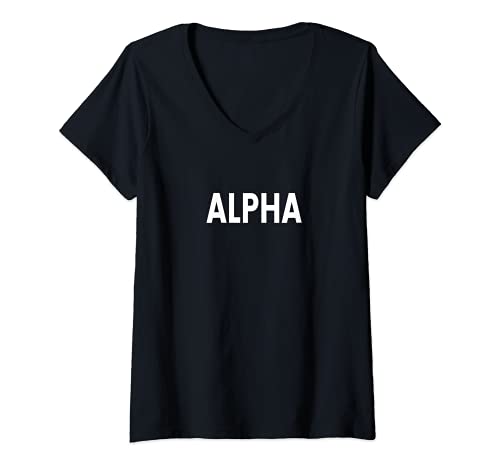 Damen Alpha T-Shirt mit V-Ausschnitt von ALPHA INDUSTRIES