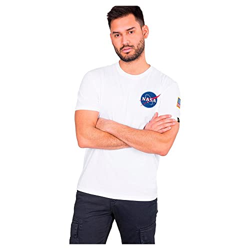 Alpha Industries Herren Space Shuttle T-Shirt, White, XL von ALPHA INDUSTRIES