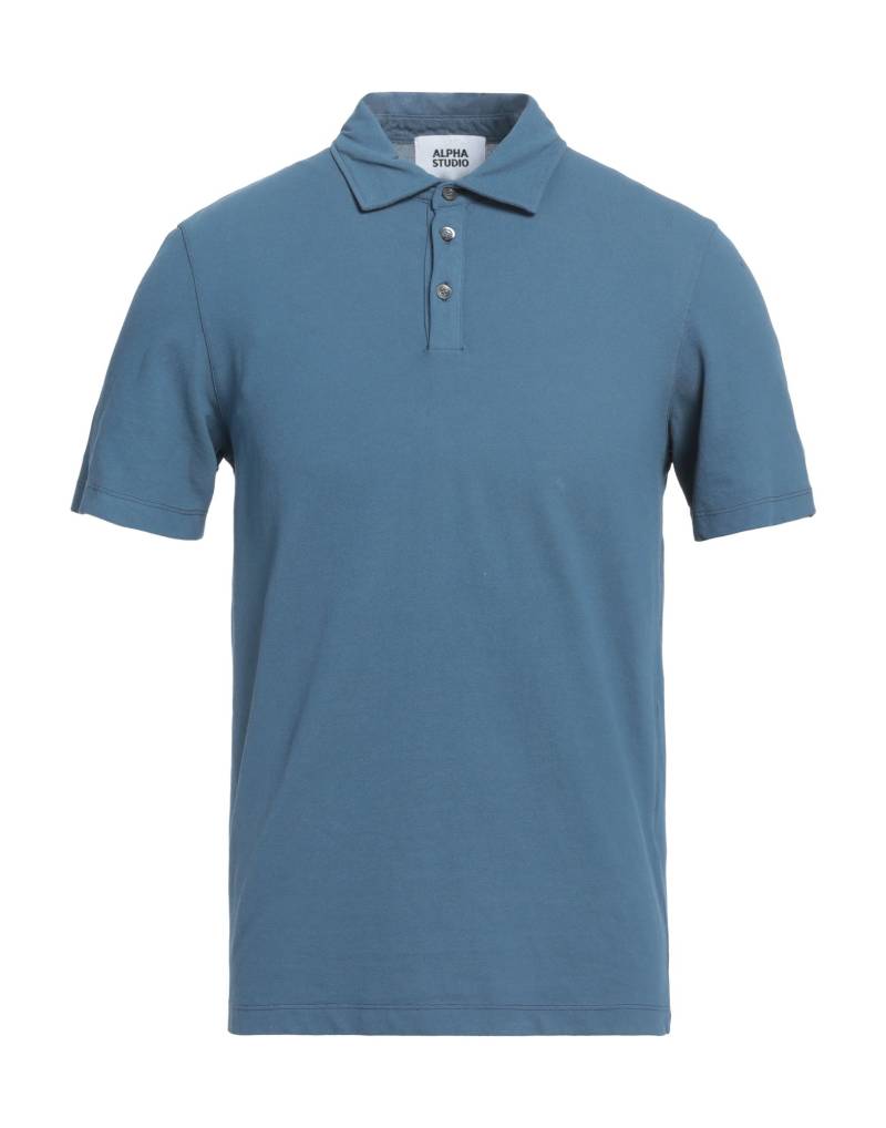 ALPHA STUDIO Poloshirt Herren Taubenblau von ALPHA STUDIO