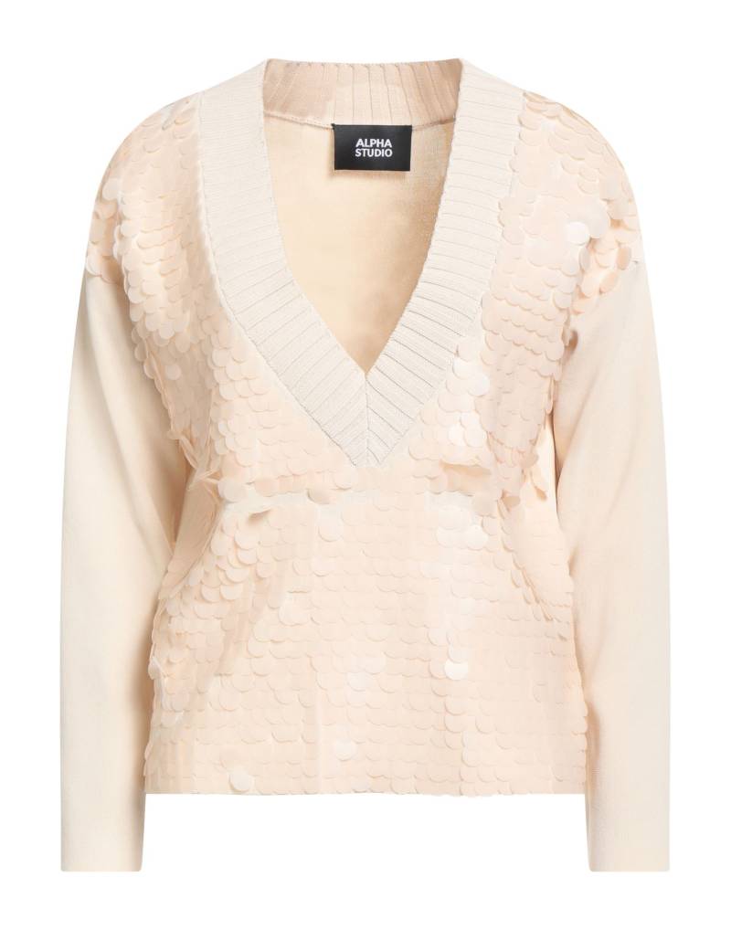 ALPHA STUDIO Pullover Damen Beige von ALPHA STUDIO