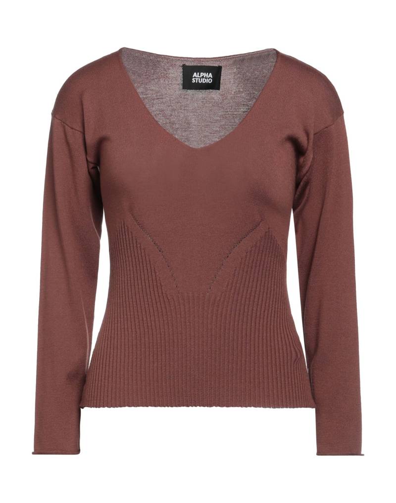 ALPHA STUDIO Pullover Damen Braun von ALPHA STUDIO