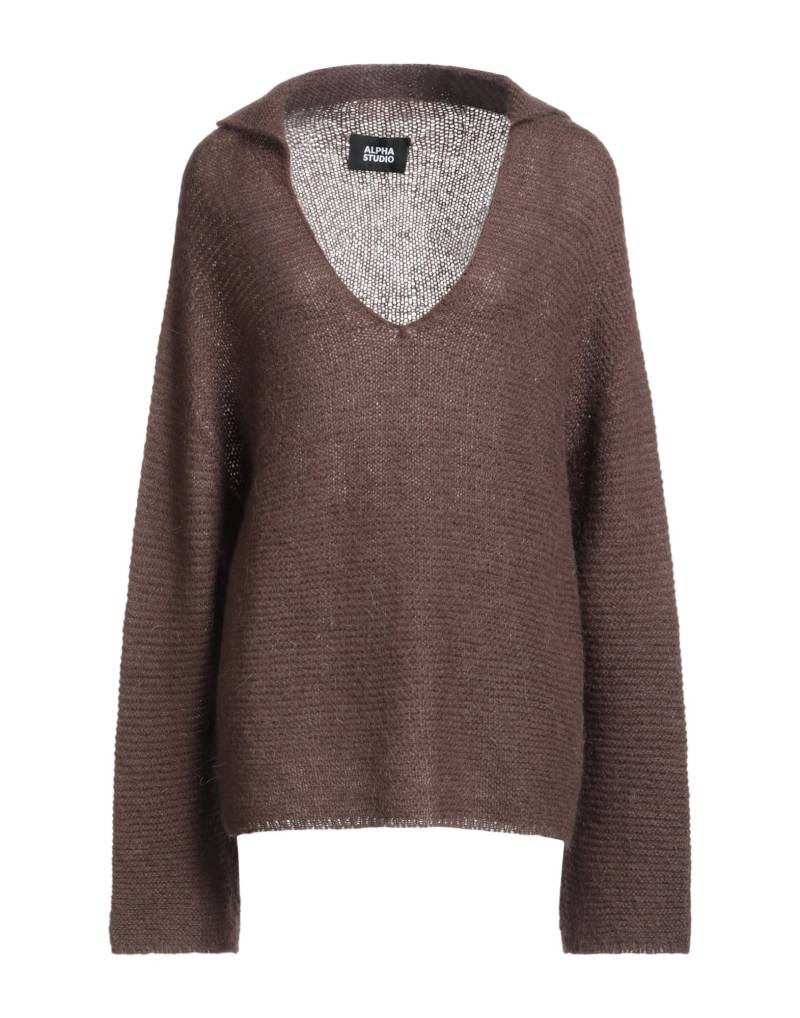 ALPHA STUDIO Pullover Damen Dunkelbraun von ALPHA STUDIO