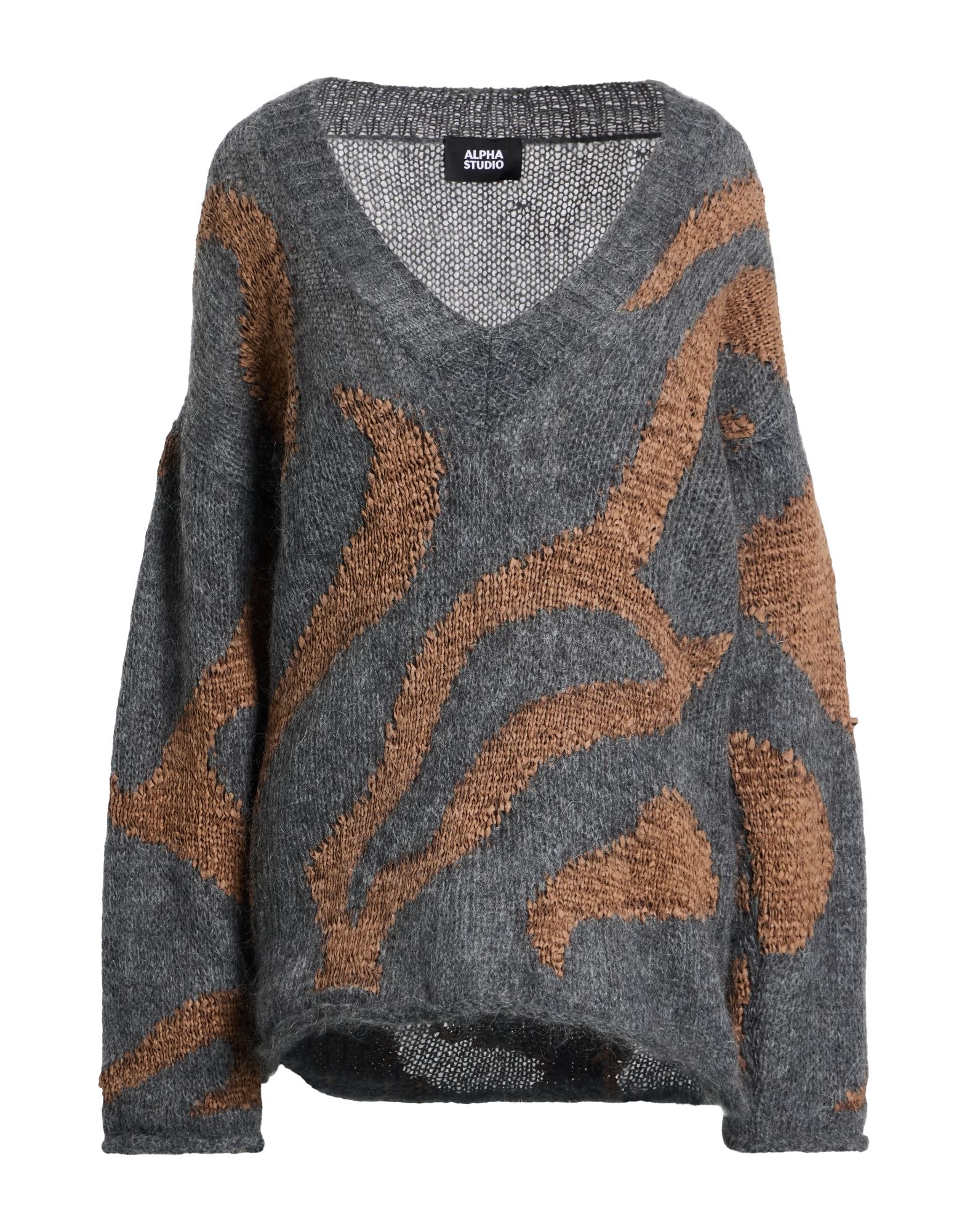 ALPHA STUDIO Pullover Damen Grau von ALPHA STUDIO