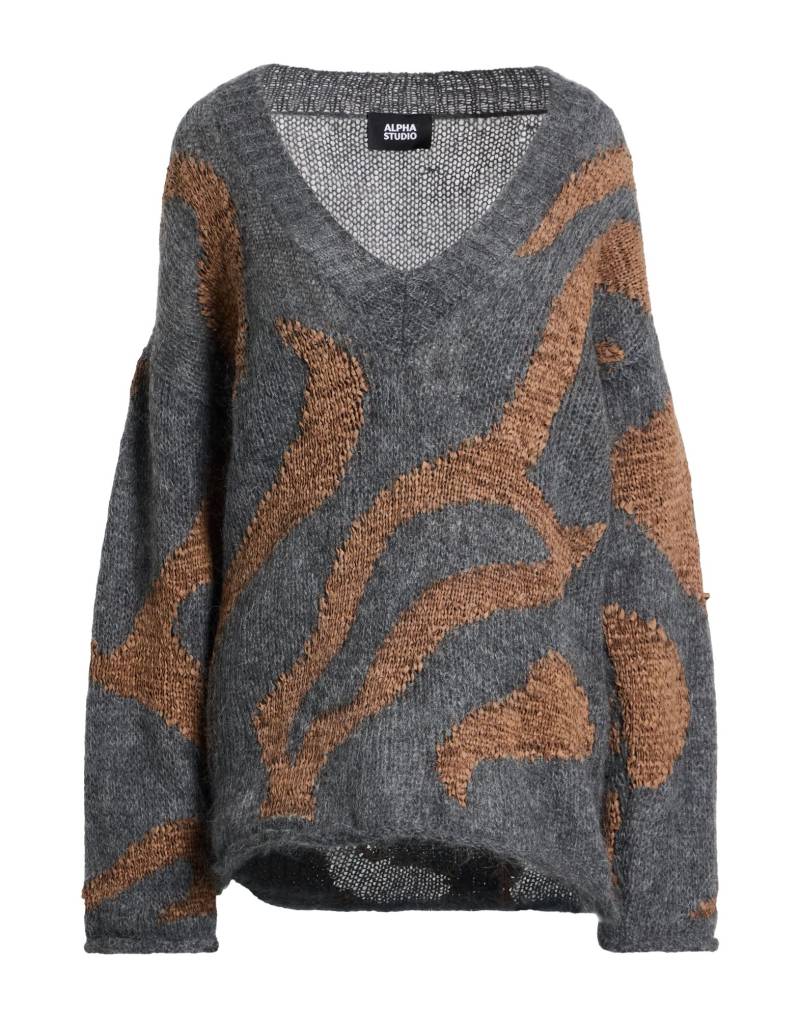 ALPHA STUDIO Pullover Damen Grau von ALPHA STUDIO