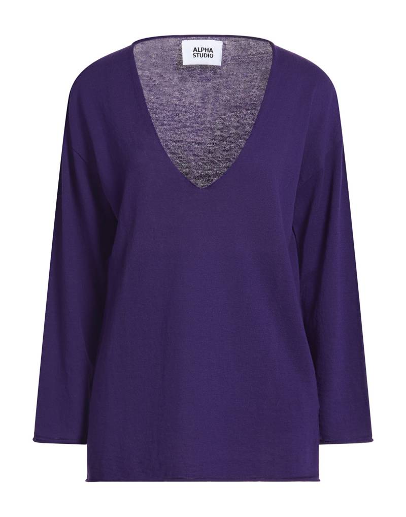 ALPHA STUDIO Pullover Damen Violett von ALPHA STUDIO