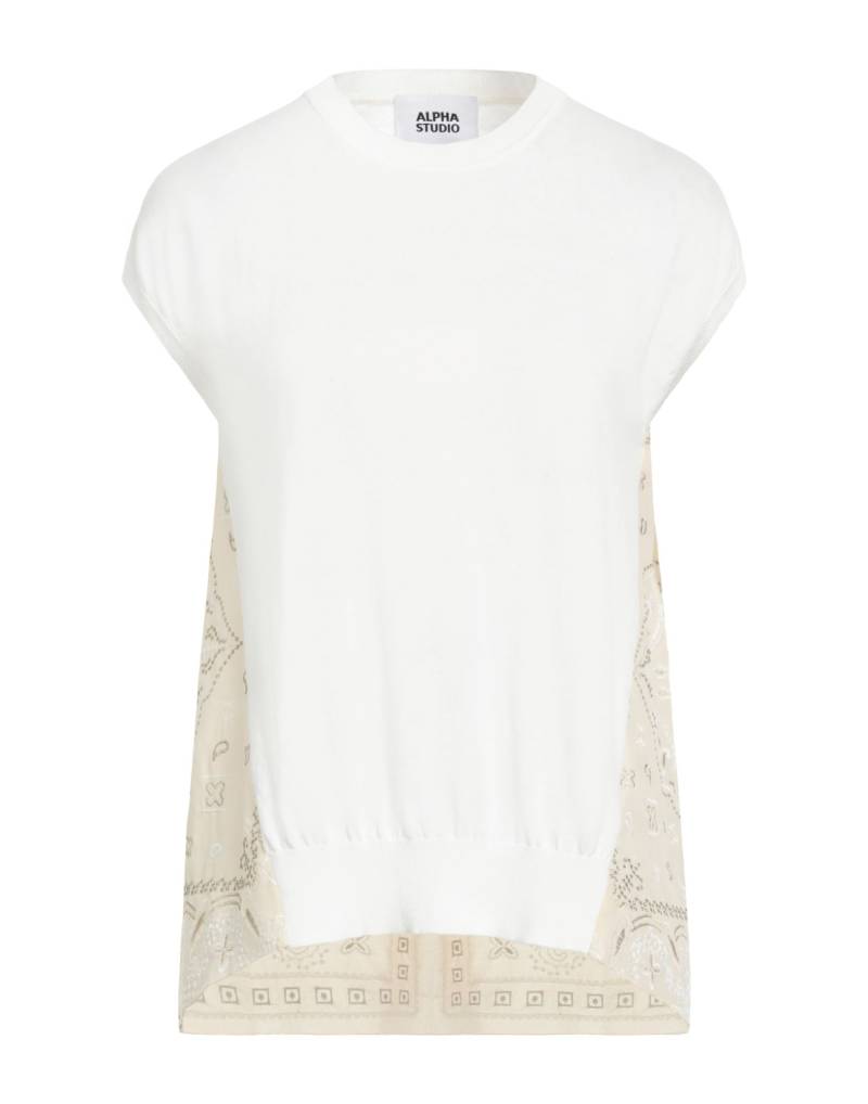 ALPHA STUDIO Pullover Damen Weiß von ALPHA STUDIO