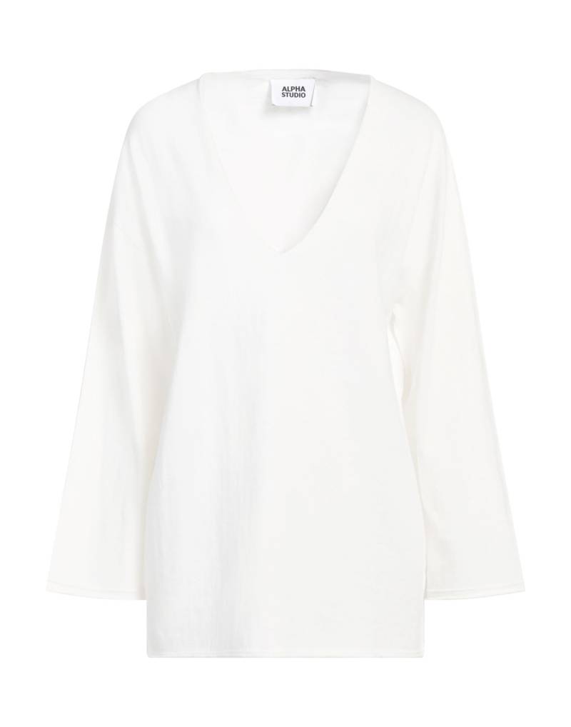 ALPHA STUDIO Pullover Damen Weiß von ALPHA STUDIO
