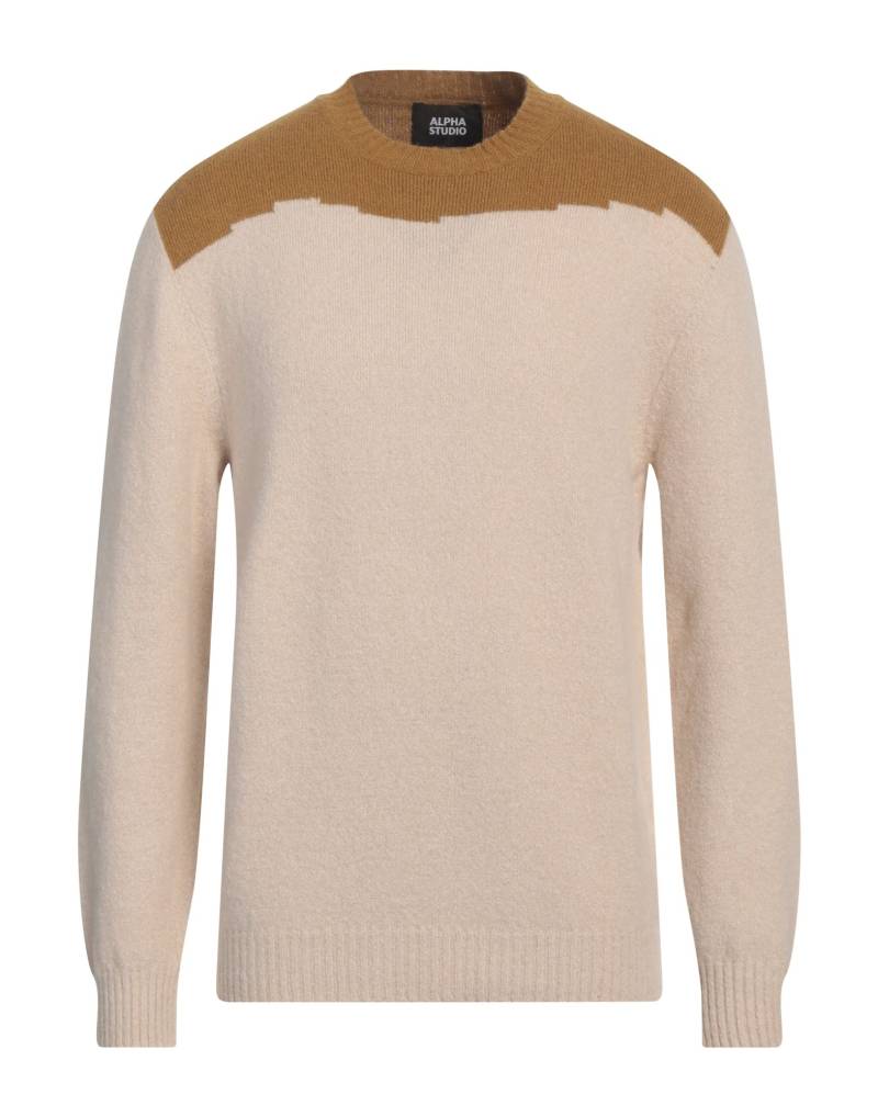 ALPHA STUDIO Pullover Herren Beige von ALPHA STUDIO