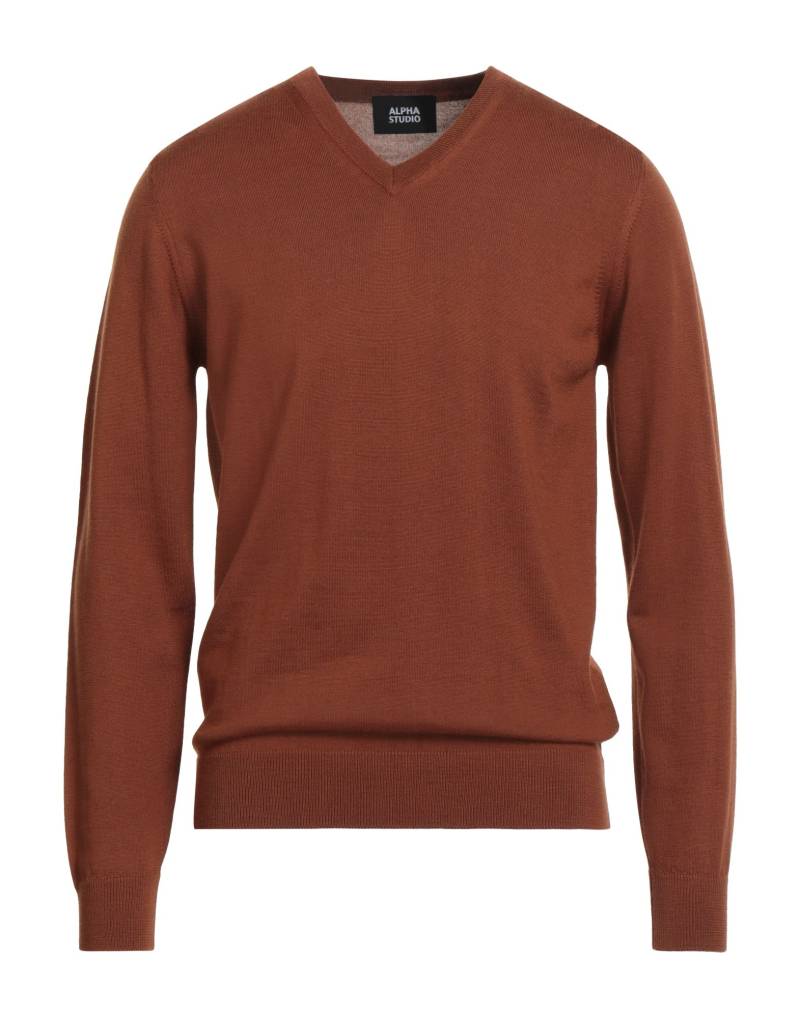 ALPHA STUDIO Pullover Herren Braun von ALPHA STUDIO