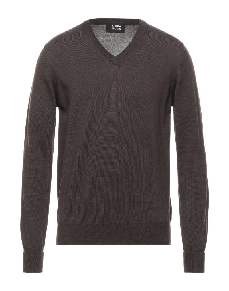 ALPHA STUDIO Pullover Herren Dunkelbraun von ALPHA STUDIO