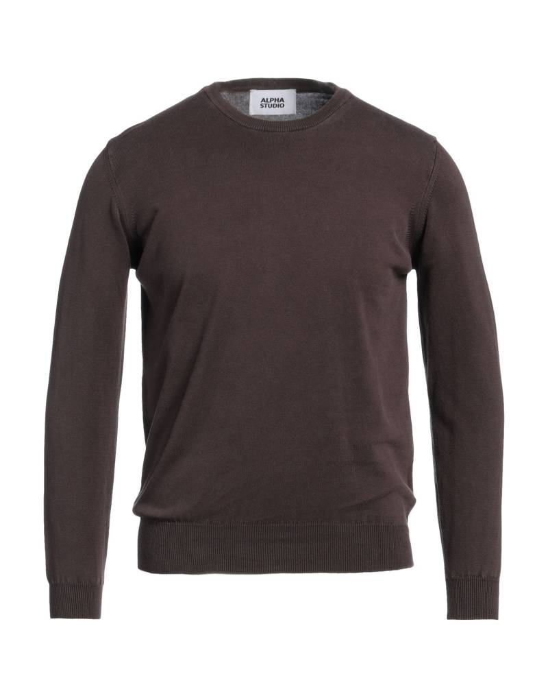 ALPHA STUDIO Pullover Herren Dunkelbraun von ALPHA STUDIO