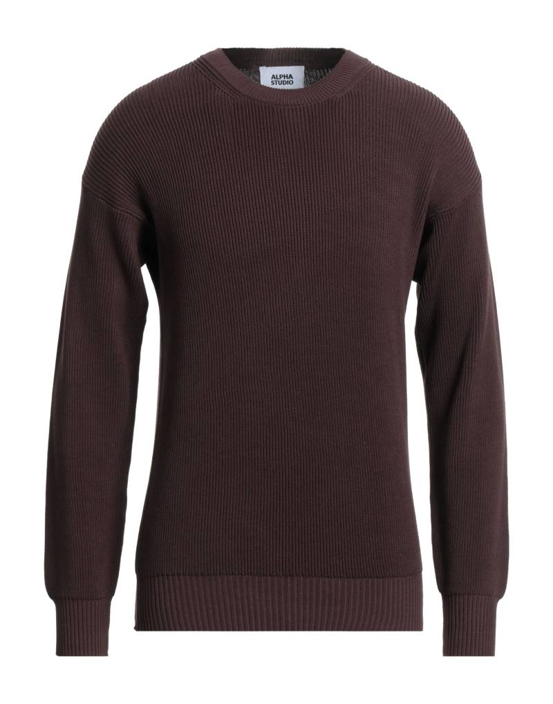ALPHA STUDIO Pullover Herren Dunkelbraun von ALPHA STUDIO