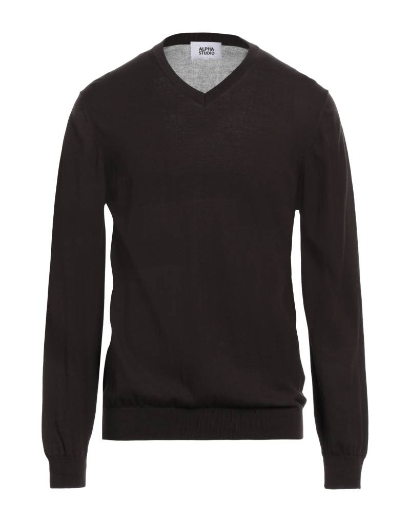 ALPHA STUDIO Pullover Herren Dunkelbraun von ALPHA STUDIO