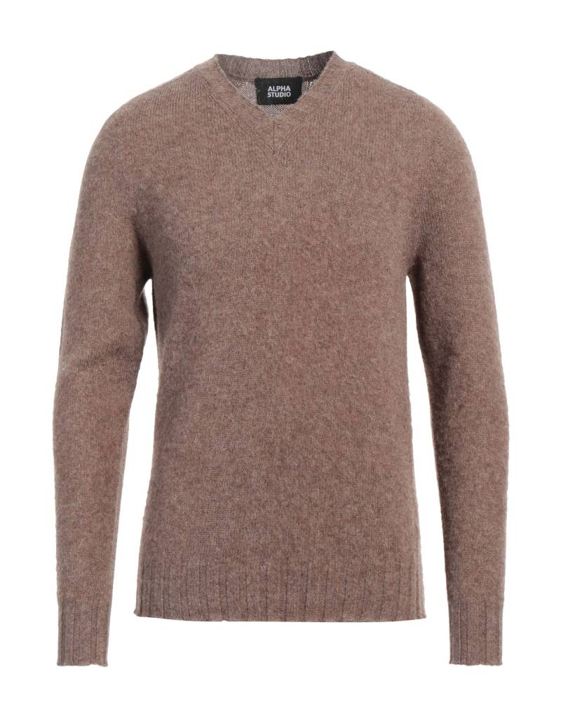 ALPHA STUDIO Pullover Herren Hellbraun von ALPHA STUDIO