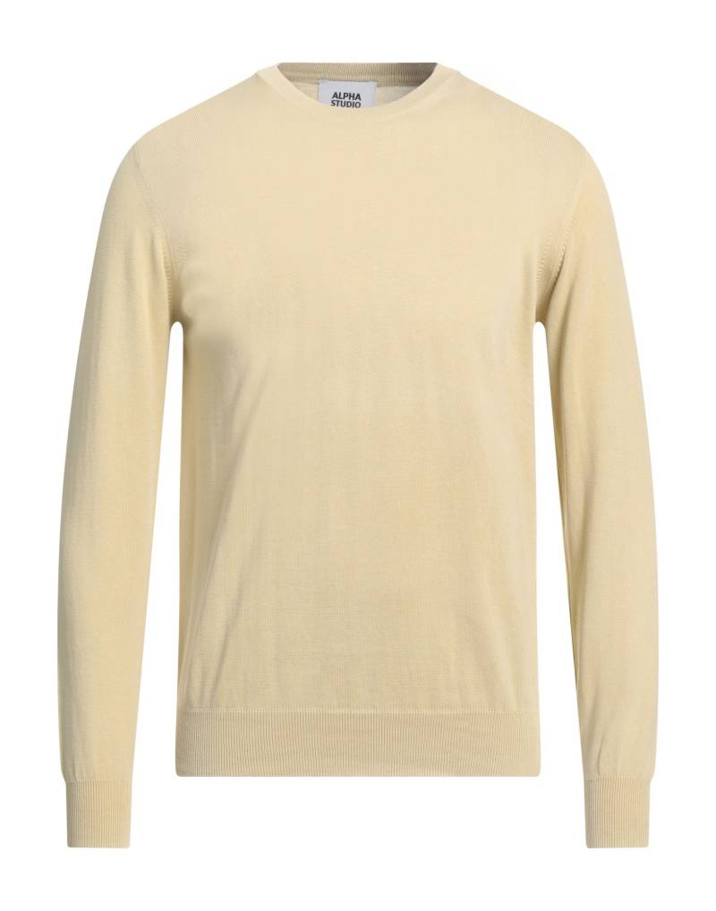 ALPHA STUDIO Pullover Herren Pastellgelb von ALPHA STUDIO