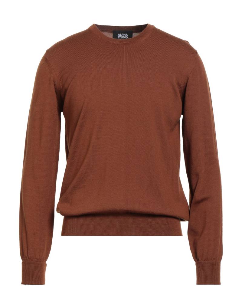 ALPHA STUDIO Pullover Herren Lederfarben von ALPHA STUDIO