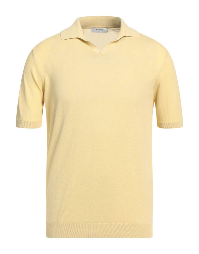 ALPHA STUDIO Pullover Herren Pastellgelb von ALPHA STUDIO
