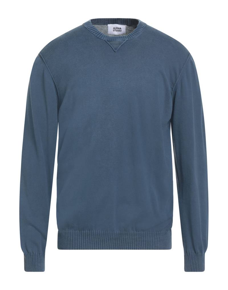 ALPHA STUDIO Pullover Herren Taubenblau von ALPHA STUDIO