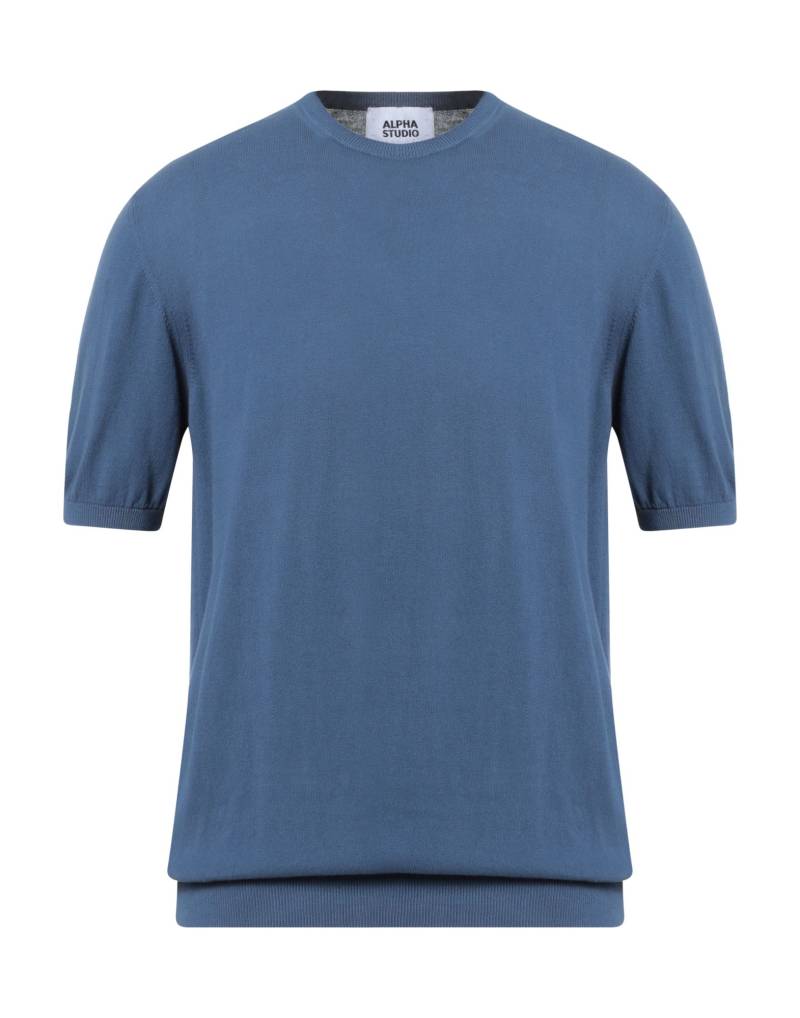 ALPHA STUDIO Pullover Herren Taubenblau von ALPHA STUDIO