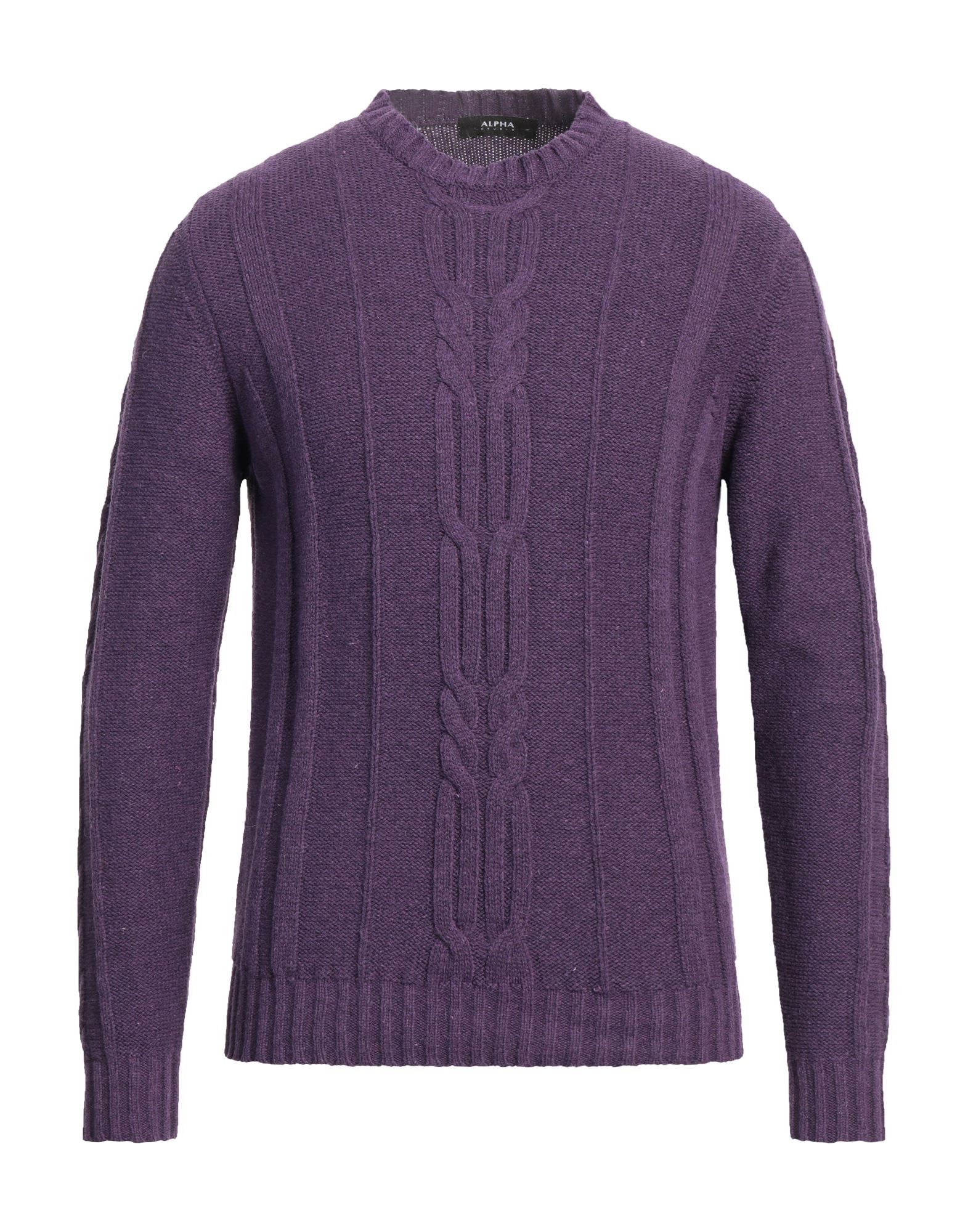 ALPHA STUDIO Pullover Herren Violett von ALPHA STUDIO