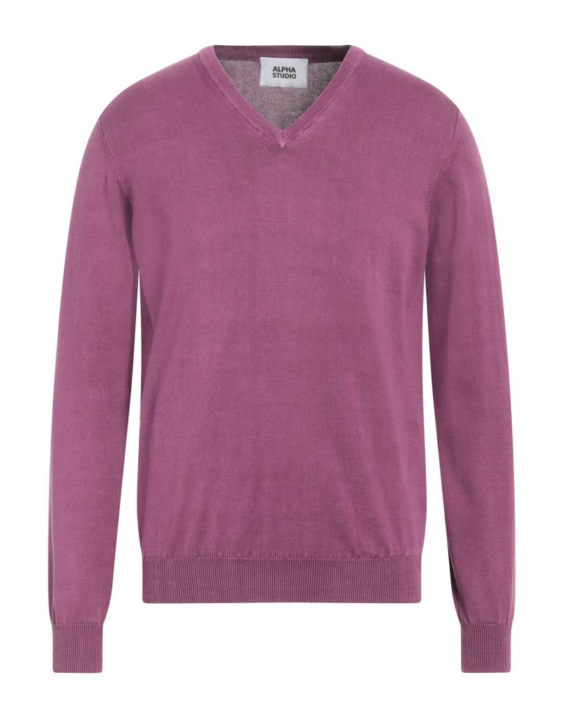 ALPHA STUDIO Pullover Herren Violett von ALPHA STUDIO