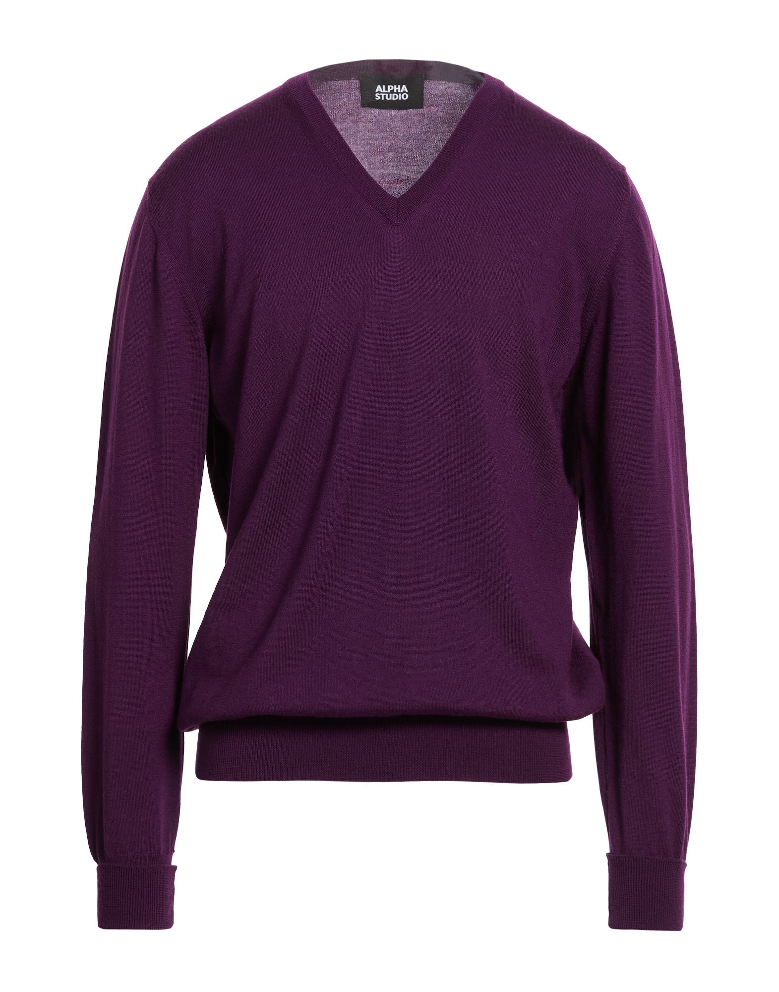 ALPHA STUDIO Pullover Herren Violett von ALPHA STUDIO