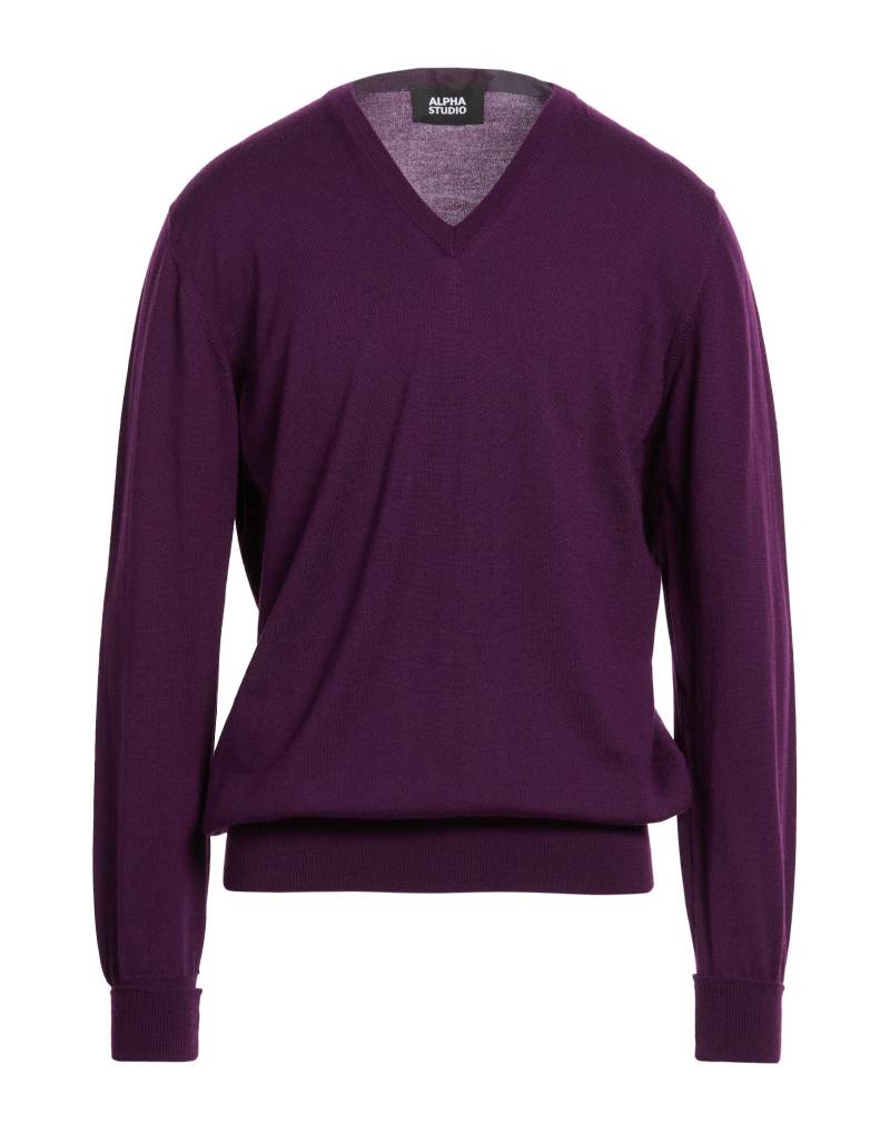 ALPHA STUDIO Pullover Herren Violett von ALPHA STUDIO
