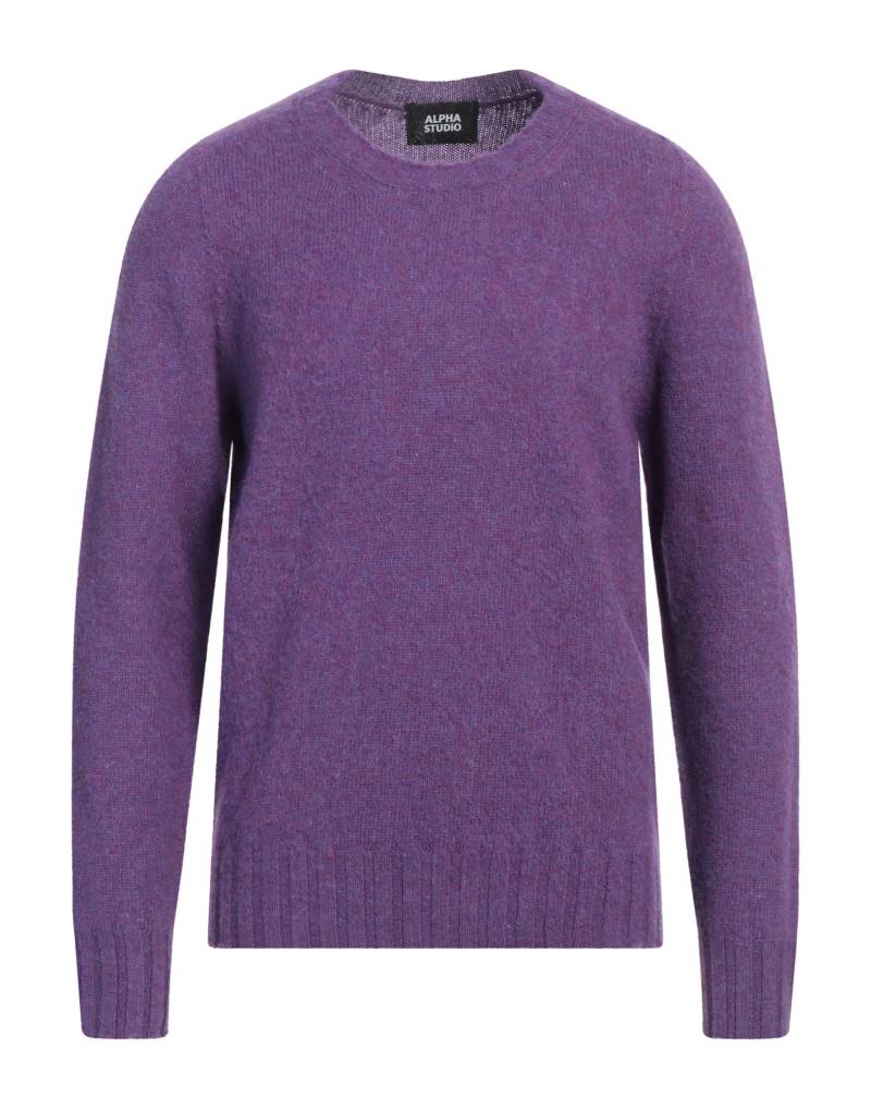 ALPHA STUDIO Pullover Herren Violett von ALPHA STUDIO