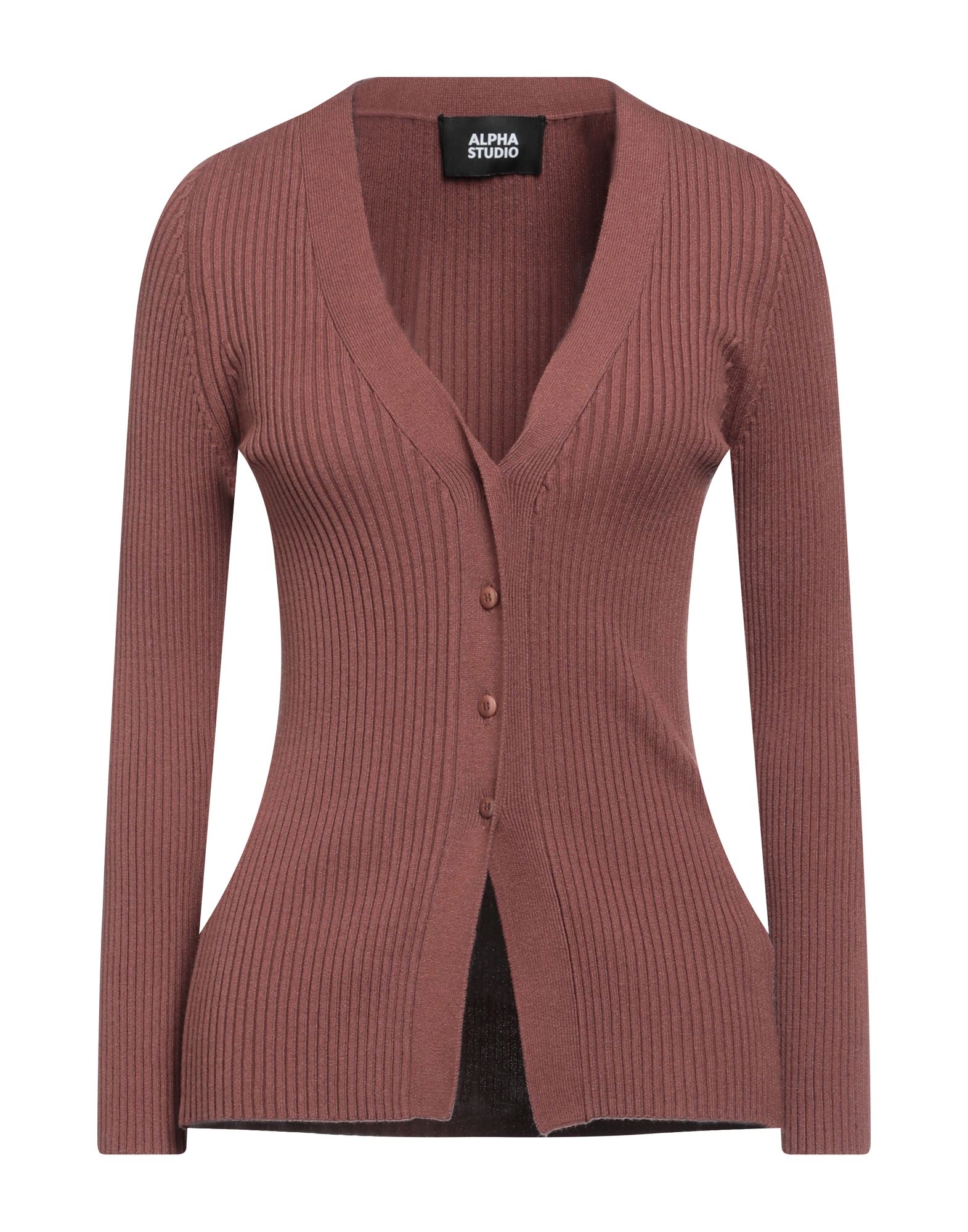 ALPHA STUDIO Strickjacke Damen Mittelbraun von ALPHA STUDIO