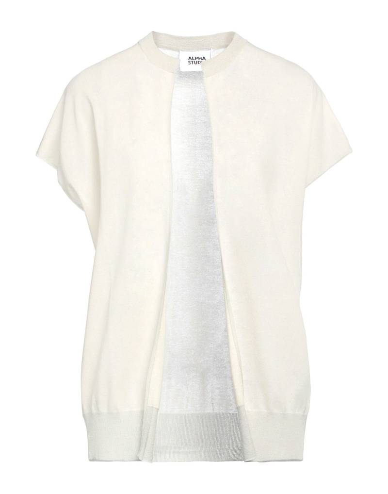 ALPHA STUDIO Strickjacke Damen Off white von ALPHA STUDIO
