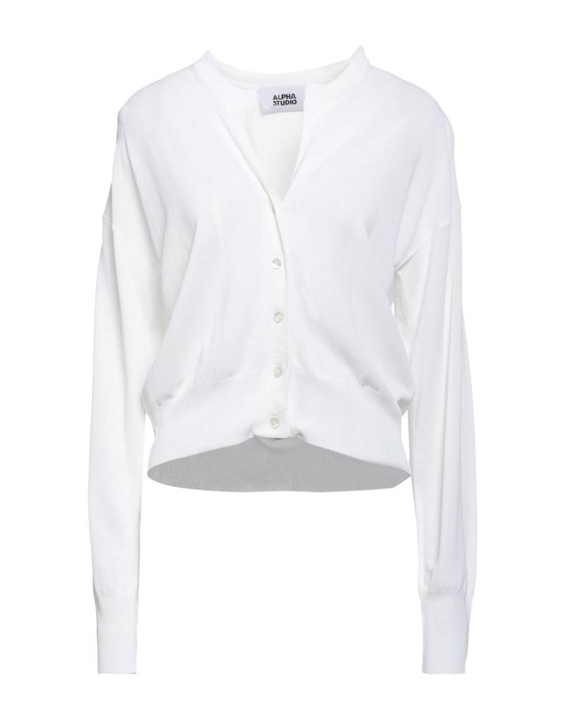ALPHA STUDIO Strickjacke Damen Weiß von ALPHA STUDIO