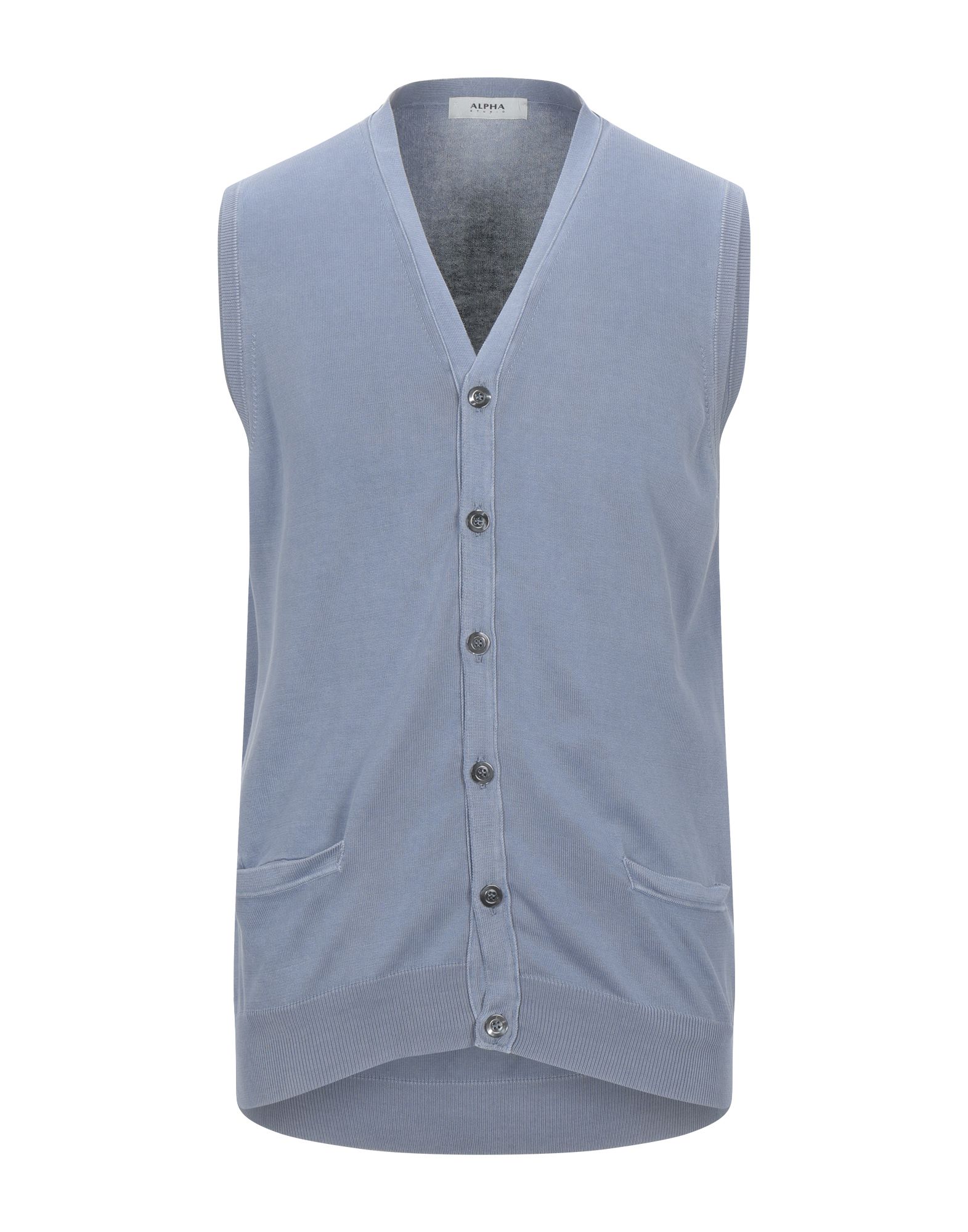 ALPHA STUDIO Strickjacke Herren Blaugrau von ALPHA STUDIO