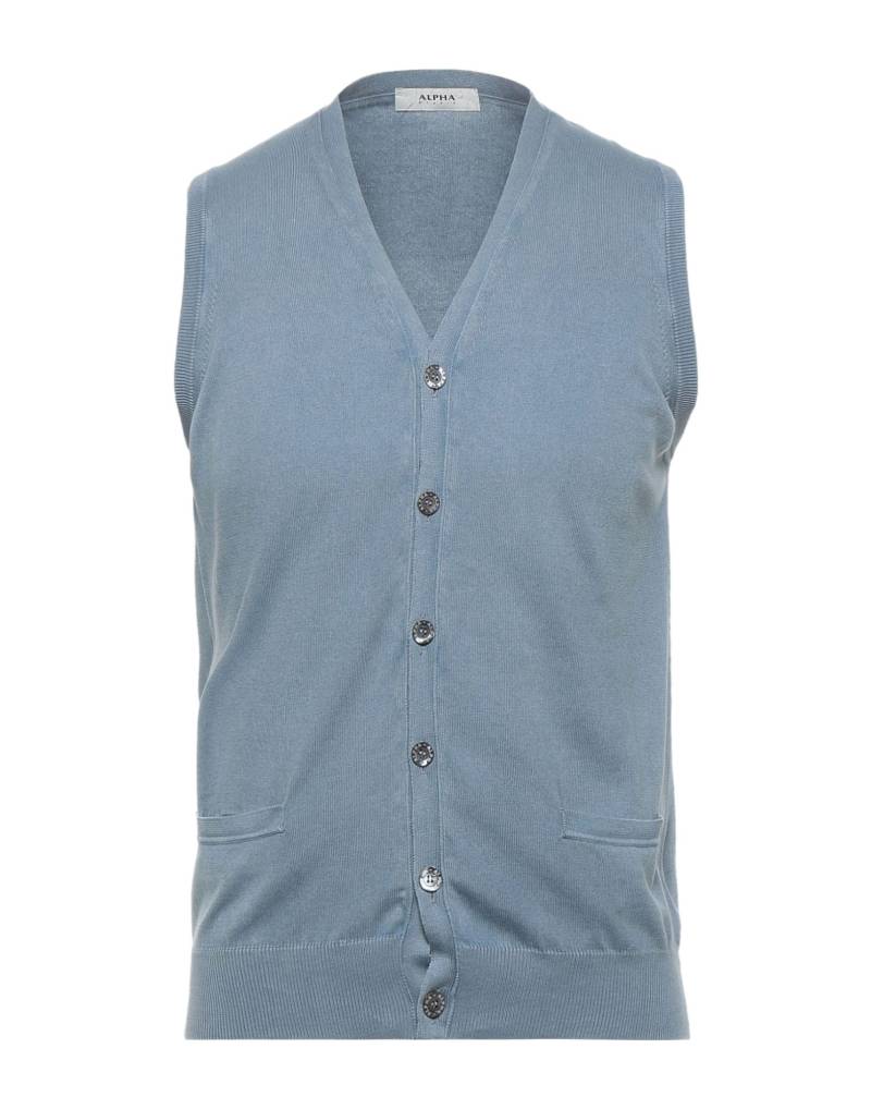 ALPHA STUDIO Strickjacke Herren Blaugrau von ALPHA STUDIO