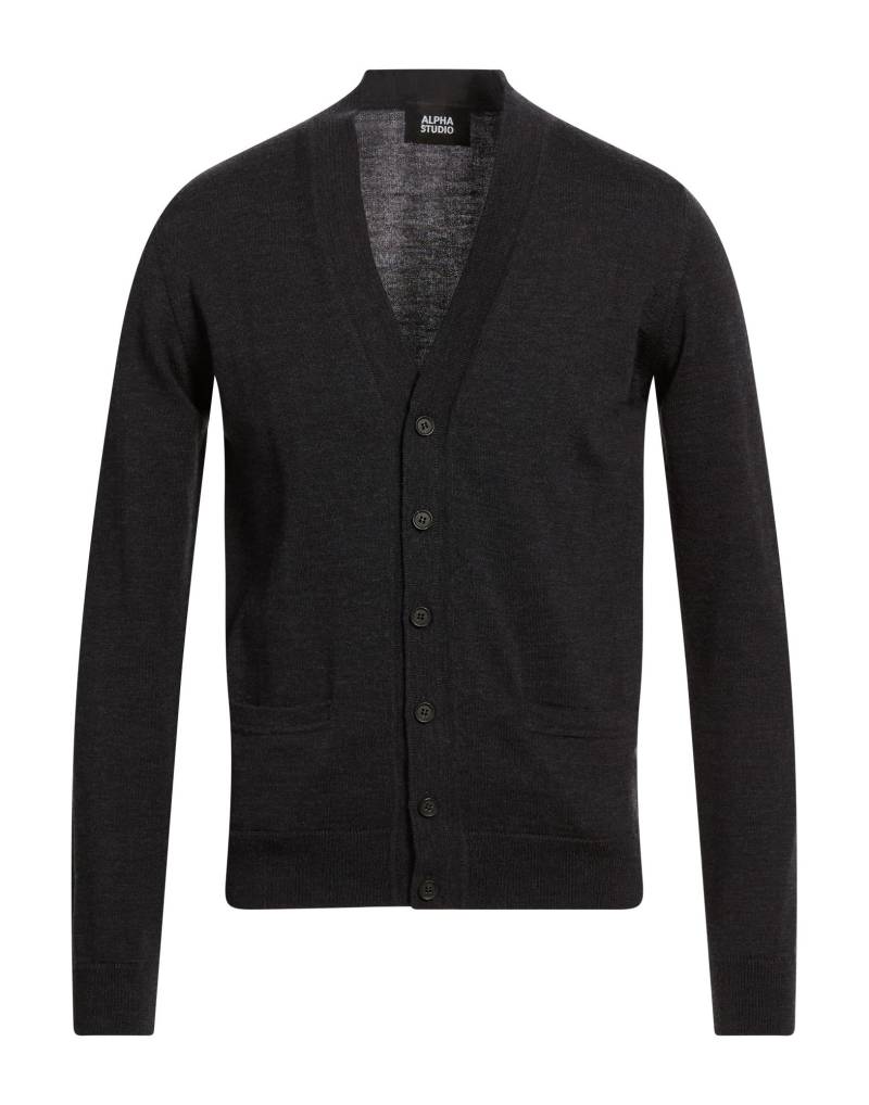 ALPHA STUDIO Strickjacke Herren Braungrau von ALPHA STUDIO