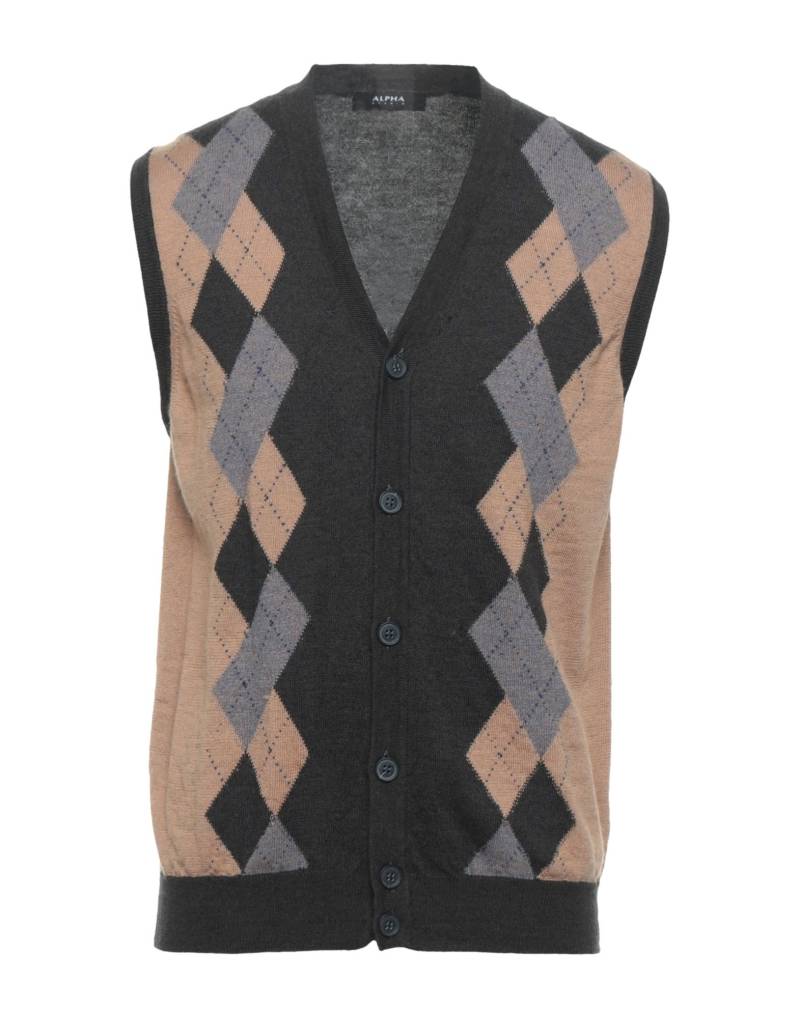 ALPHA STUDIO Strickjacke Herren Braungrau von ALPHA STUDIO