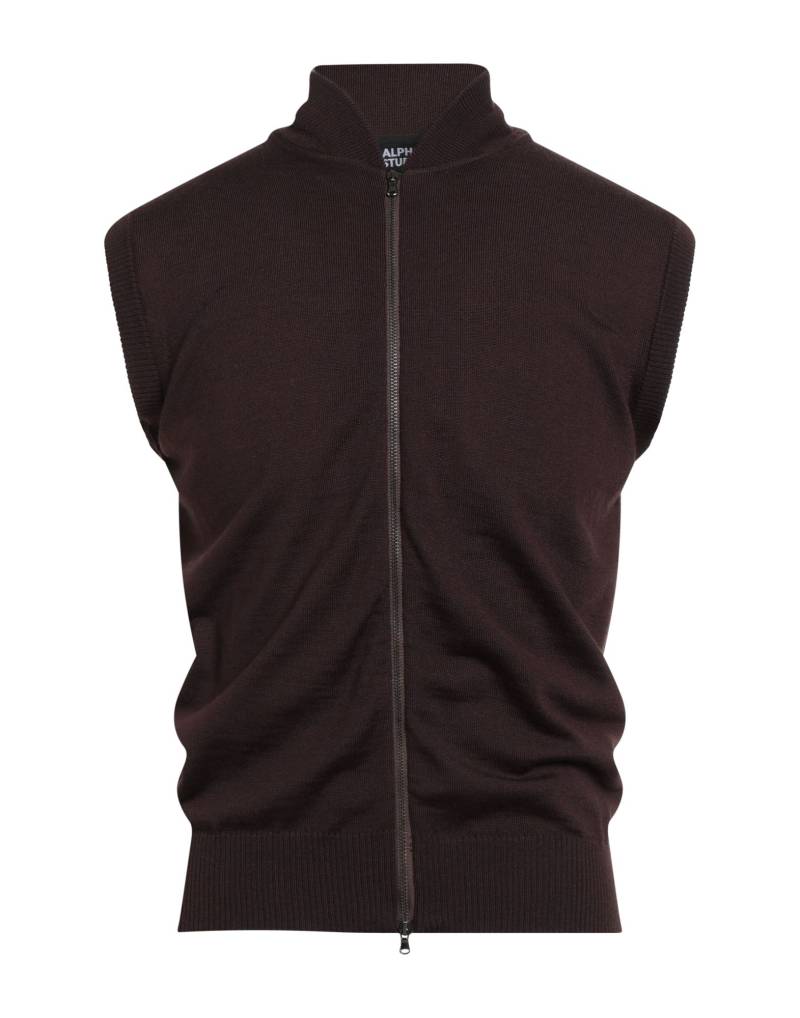 ALPHA STUDIO Strickjacke Herren Dunkelbraun von ALPHA STUDIO