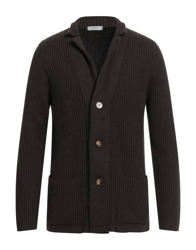 ALPHA STUDIO Strickjacke Herren Dunkelbraun von ALPHA STUDIO