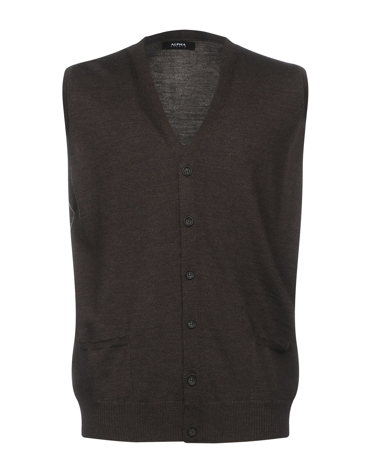 ALPHA STUDIO Strickjacke Herren Dunkelbraun von ALPHA STUDIO