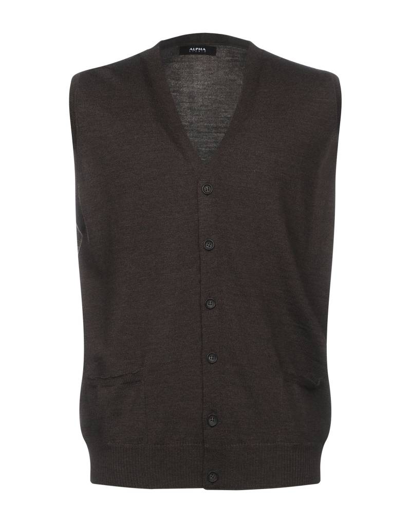 ALPHA STUDIO Strickjacke Herren Dunkelbraun von ALPHA STUDIO