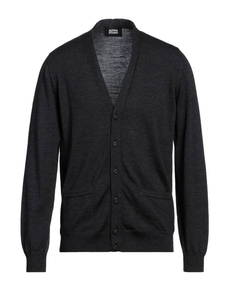 ALPHA STUDIO Strickjacke Herren Braungrau von ALPHA STUDIO