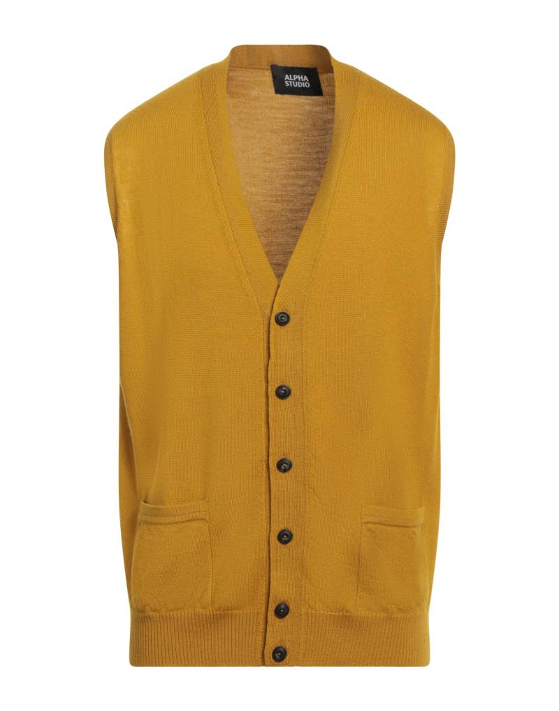 ALPHA STUDIO Strickjacke Herren Senf von ALPHA STUDIO