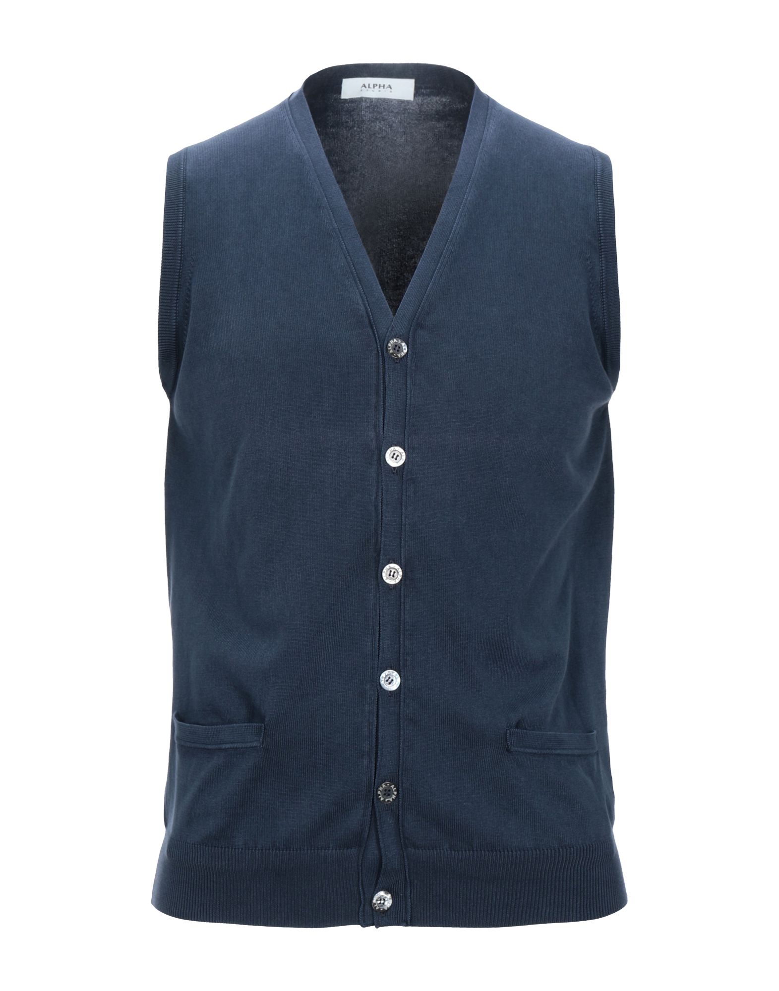 ALPHA STUDIO Strickjacke Herren Taubenblau von ALPHA STUDIO