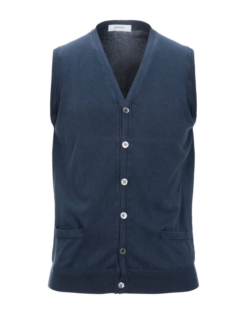 ALPHA STUDIO Strickjacke Herren Taubenblau von ALPHA STUDIO