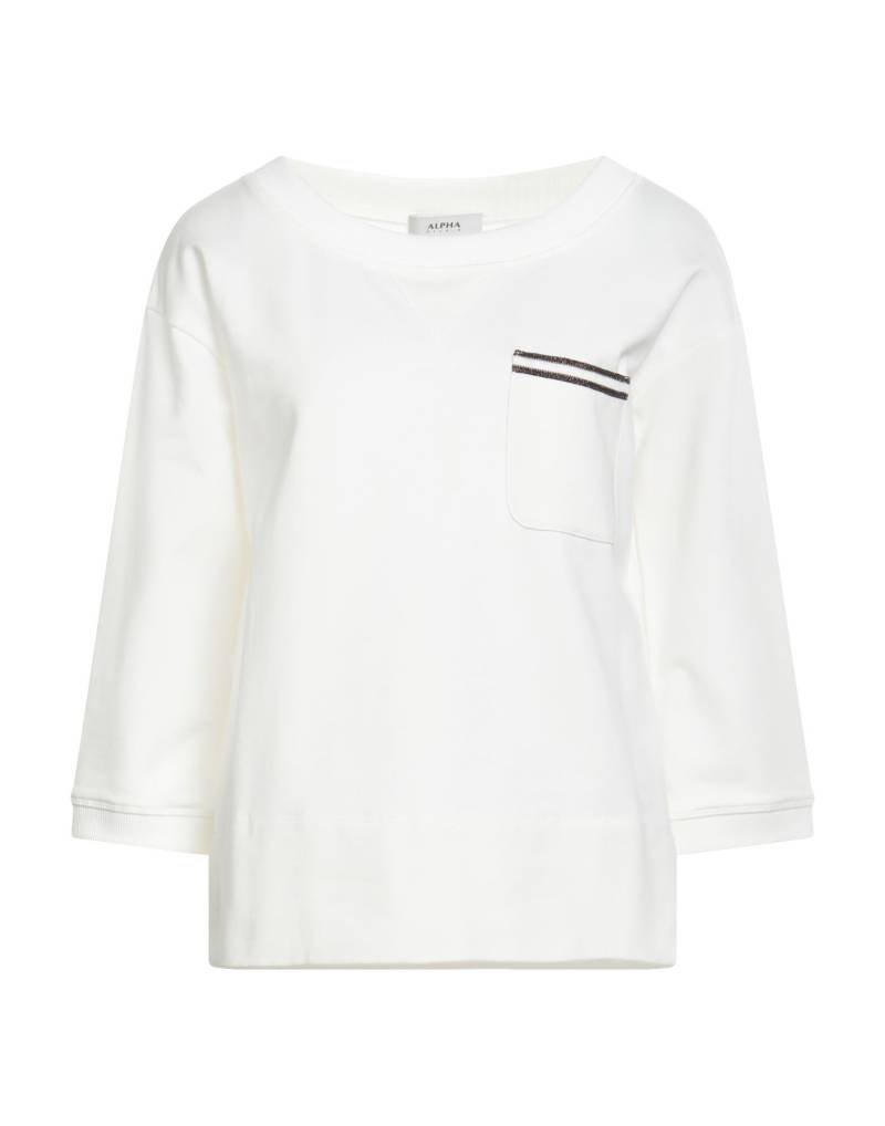 ALPHA STUDIO Sweatshirt Damen Weiß von ALPHA STUDIO