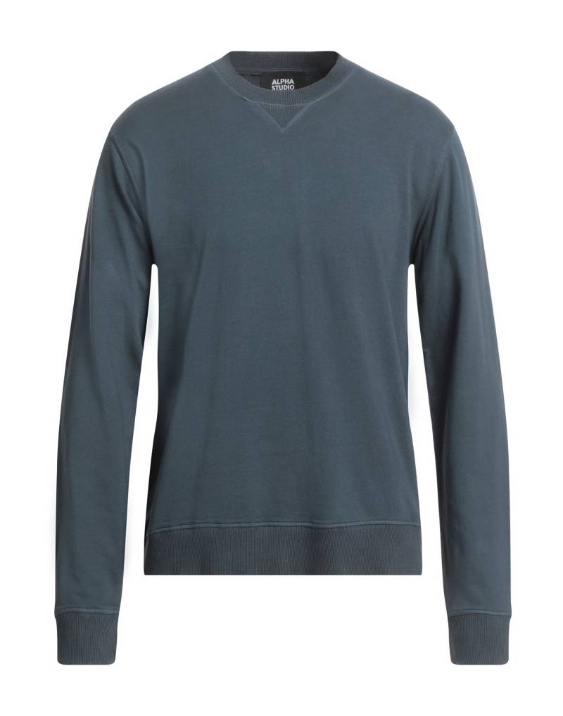ALPHA STUDIO Sweatshirt Herren Taubenblau von ALPHA STUDIO