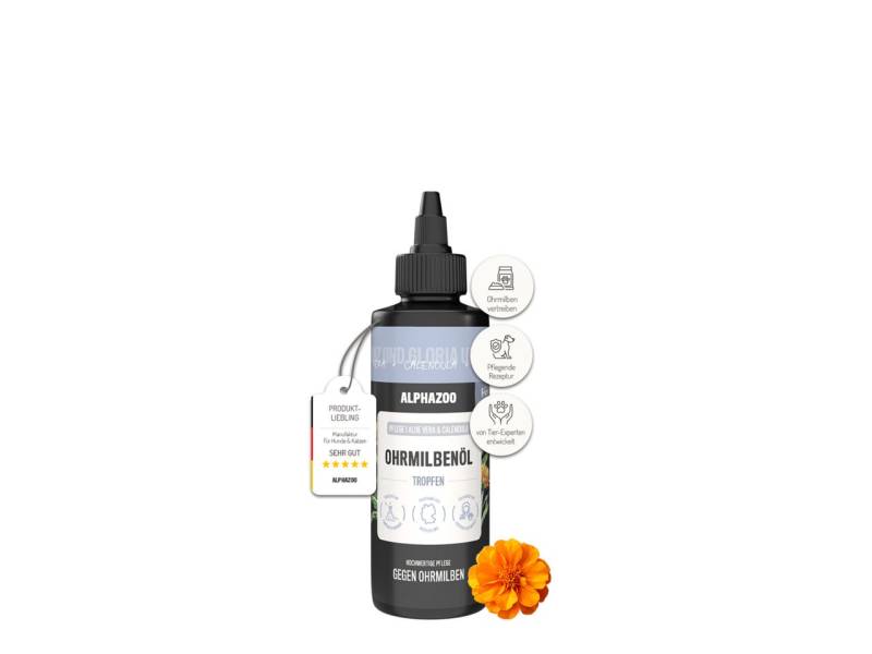 ALPHAZOO Ohrenreiniger Anti Ohrmilbenöl 100ml I Hunde, 1-tlg., Ohrenpflege, effektiv gegen Ohrmilben, Milben im Ohr bekämpfen ALPHAZOO Ohrenreiniger Anti Ohrmilbenöl 100ml I Hunde, 1-tlg., Ohrenpflege, effektiv gegen Ohrmilben, Milben im Ohr bekämpfen von ALPHAZOO